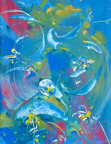 BLUE NOTE -3- von Delphine Bernard, Malerei kaufen auf Singulart