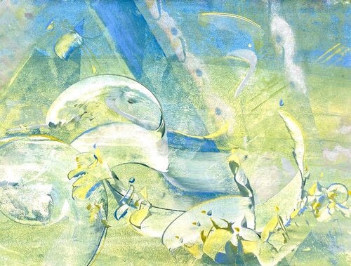 WAWES OF LIGHT by Delphine Bernard, Painting for Sale on Singulart