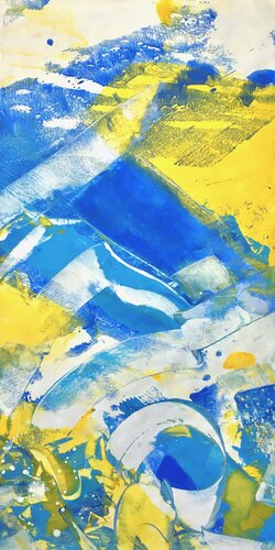 SUMMIT LIGHT -3- van Delphine Bernard, Schilderij te koop op Singulart