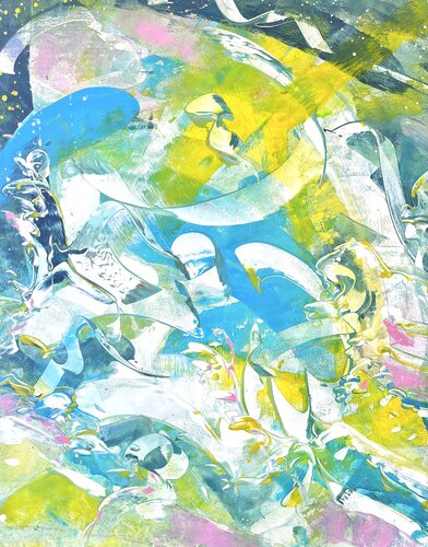 REALMS OF LIGHT -2- par Delphine Bernard, Peinture en vente sur Singulart