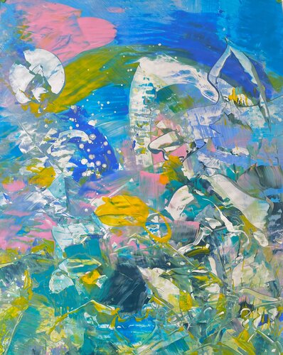 BROKEN MOON WORLD di Delphine Bernard, Pittura in vendita su Singulart