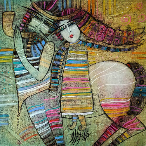 Le centaure amoureux by ALBENA VATCHEVA, Painting for Sale on Singulart