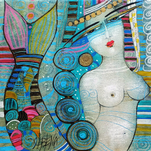 Contes de sirènes by ALBENA VATCHEVA, Painting for Sale on Singulart