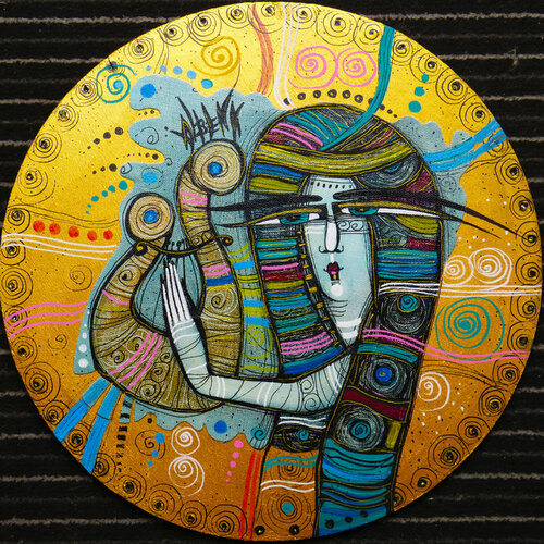 La lyre bleue by ALBENA VATCHEVA, Painting for Sale on Singulart