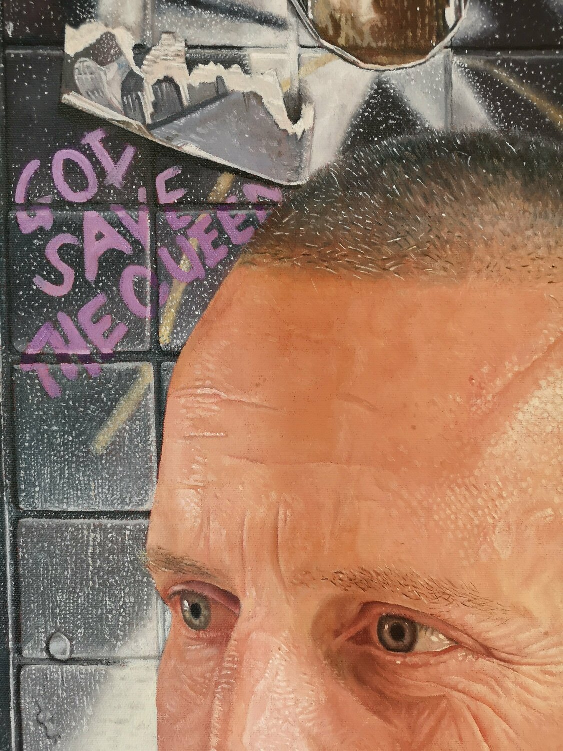 Joes' Wall by James Earley von James Earley (2020) Malerei Öl auf