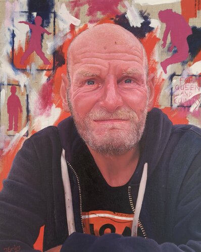 Pat's Window de James Earley, Pintura a la venta en Singulart