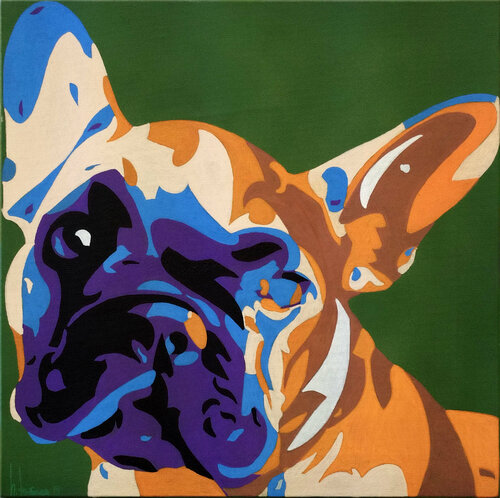 French Bulldog par hervé loiseau, Peinture en vente sur Singulart