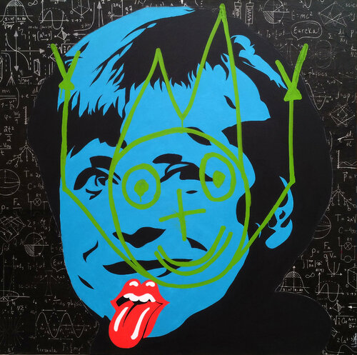 Angela, Einstein de la Politique di hervé loiseau, Pittura in vendita su Singulart