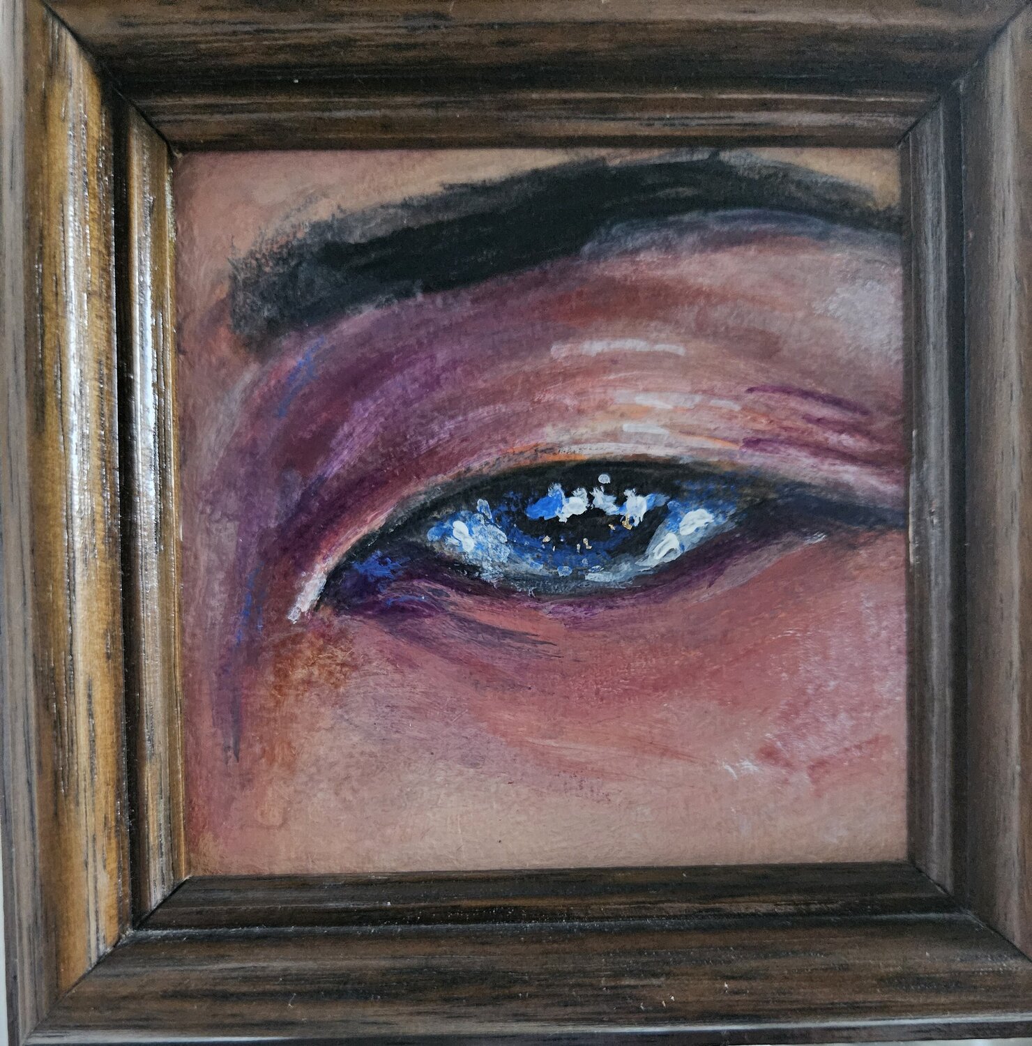 Deep Gaze de Rachel Mohawege (2023) Pintura Acrílico, Lápiz en Cartón