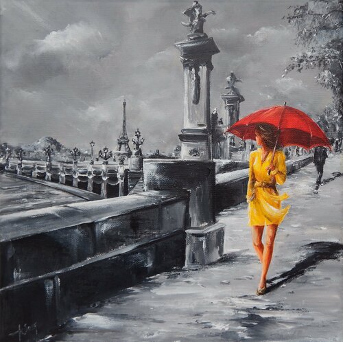 Une balade à Paris di Marie-Laure SOUQ, Pittura in vendita su Singulart