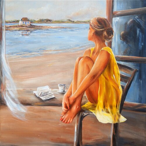 ''L'instant présent" par Marie-Laure SOUQ, Peinture en vente sur Singulart