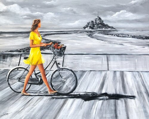 " Authentique Mont Saint-Michel " von Marie-Laure SOUQ, Malerei kaufen auf Singulart