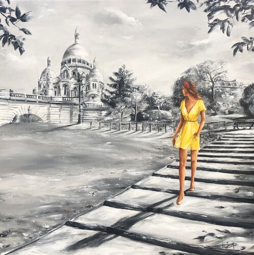 " Un soir d'été au Sacré-Coeur " par Marie-Laure SOUQ, Peinture en vente sur Singulart