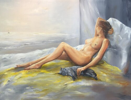 " Un tendre moment " von Marie-Laure SOUQ, Malerei kaufen auf Singulart