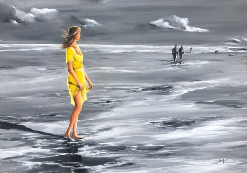 '' Un matin à marée basse " par Marie-Laure SOUQ, Peinture en vente sur Singulart