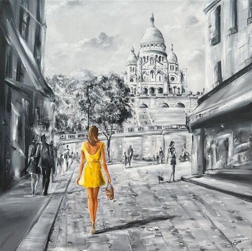 " Balade au Sacré-Coeur " von Marie-Laure SOUQ, Druck kaufen auf Singulart