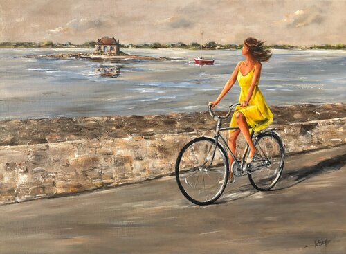 Une escapade à Saint-Cado par Marie-Laure SOUQ, Peinture en vente sur Singulart
