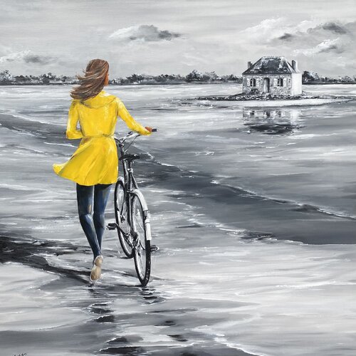 '' Une promenade à Saint-Cado " par Marie-Laure SOUQ, Peinture en vente sur Singulart