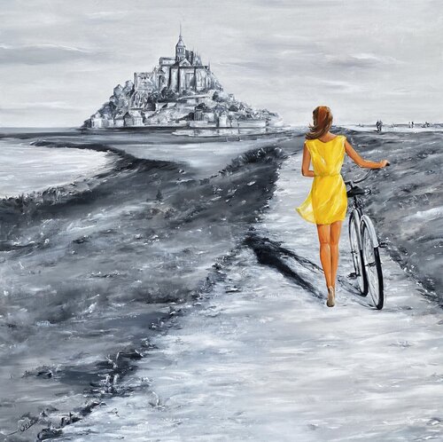 '' Un été au Mont Saint-Michel " di Marie-Laure SOUQ, Pittura in vendita su Singulart