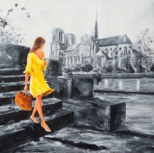 Clin d'oeil à Notre-Dame par Marie-Laure SOUQ, Peinture en vente sur Singulart