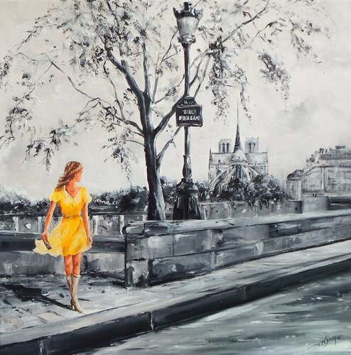 Du côté de Notre-Dame par Marie-Laure SOUQ, Peinture en vente sur Singulart