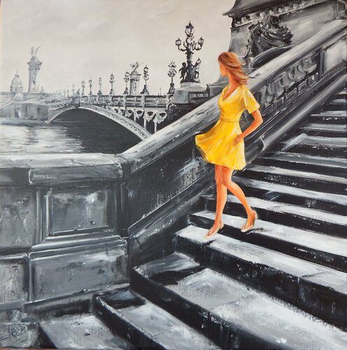 Clin d'oeil au pont Alexandre III par Marie-Laure SOUQ, Peinture en vente sur Singulart