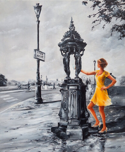 Un été à Paris (Pont Neuf) par Marie-Laure SOUQ, Peinture en vente sur Singulart