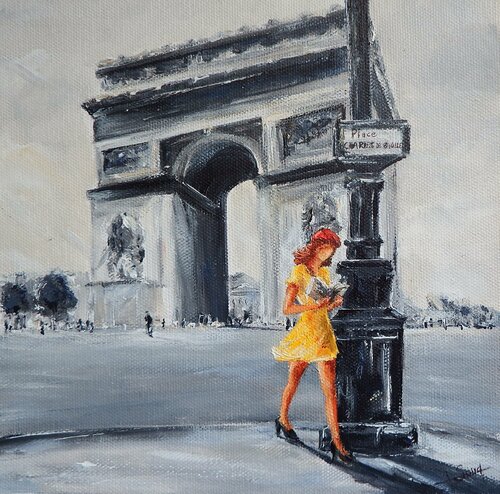 Dans sa lecture... di Marie-Laure SOUQ, Pittura in vendita su Singulart