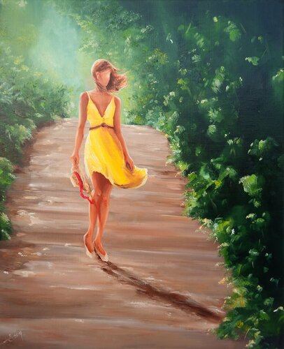Un vent de fraîcheur par Marie-Laure SOUQ, Peinture en vente sur Singulart