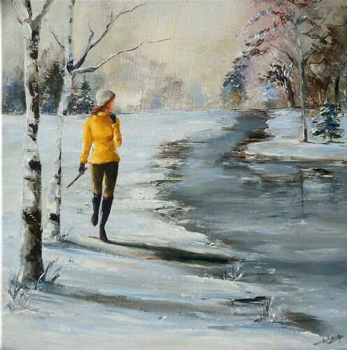 Lumières d'hiver di Marie-Laure SOUQ, Pittura in vendita su Singulart