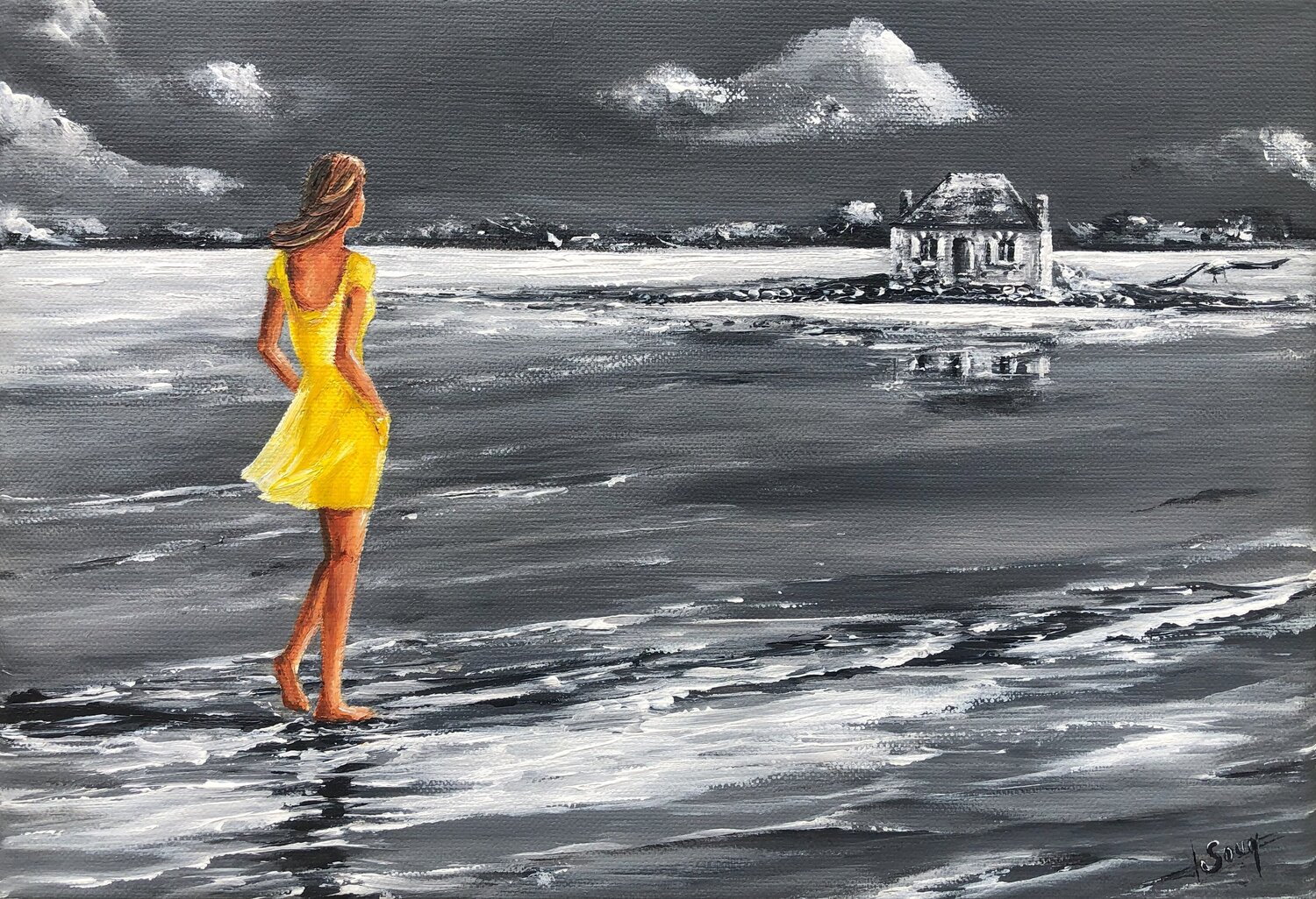 " La mer, le vent, la liberté " Marie-Laure SOUQ Originalgemälde zu verkaufen