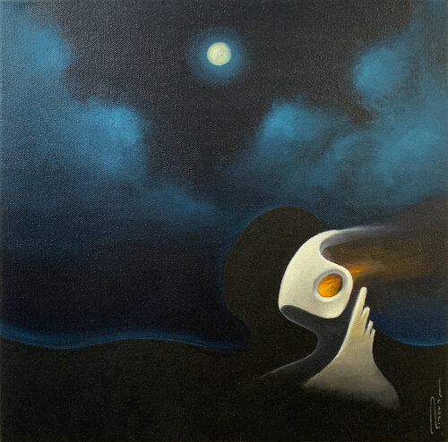 Observer Effect - Lunacy van Peter Pitout, Schilderij te koop op Singulart