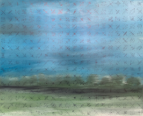 Contemplation Field's - Train to Osaka di Peter Pitout, Pittura in vendita su Singulart
