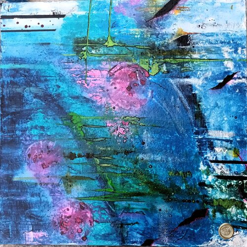 SUR LA RIVES DES PENSEES van KHATIS, Schilderij te koop op Singulart