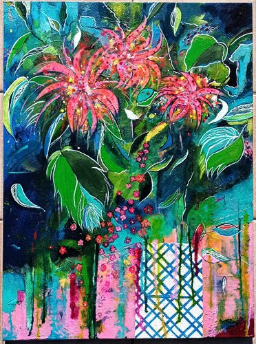 GUIRLANDES DE FLEURS de KHATIS, Pintura a la venta en Singulart