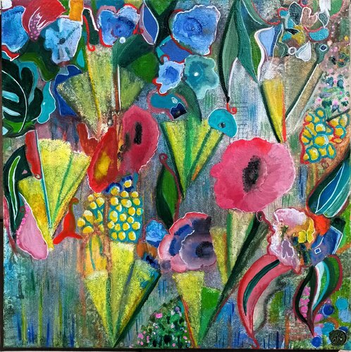 PETITES FLEURS NAIVES de KHATIS, Pintura a la venta en Singulart