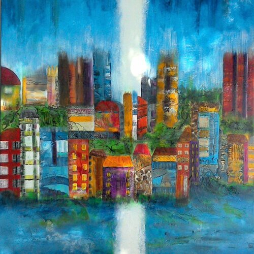 URBANISMES II van KHATIS, Schilderij te koop op Singulart