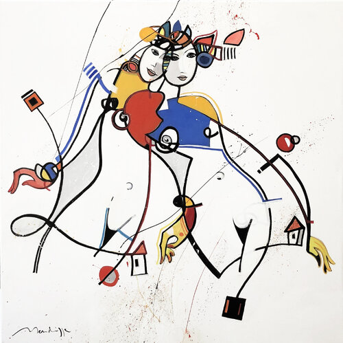 les filles de mai sur dibond von Jean Louis Mendrisse, Druck kaufen auf Singulart