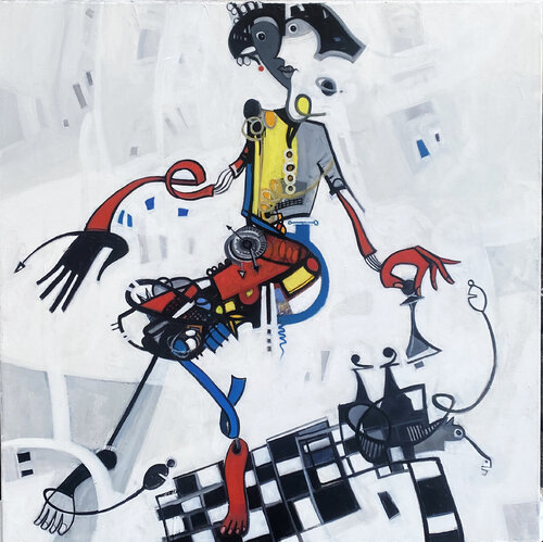 bataille de fous van Jean Louis Mendrisse, Schilderij te koop op Singulart