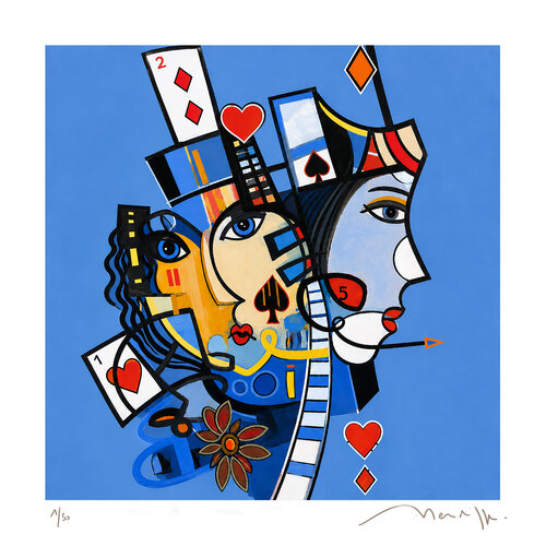 regard bleuté by Jean Louis Mendrisse, Digital for Sale on Singulart