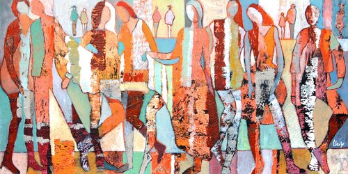 L' amitié 2 by Claire Biette, Painting for Sale on Singulart