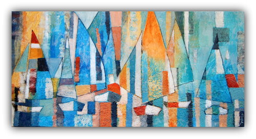 Les couleurs de l'été van Claire Biette, Schilderij te koop op Singulart