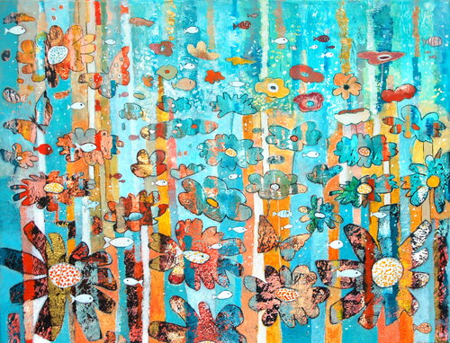 allégresse by Claire Biette, Painting for Sale on Singulart