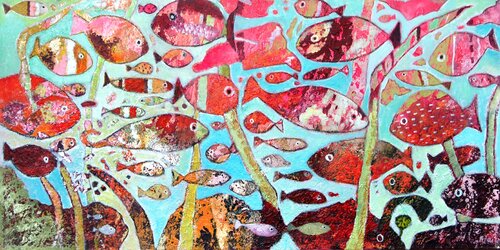 poissons roses Claire Biette