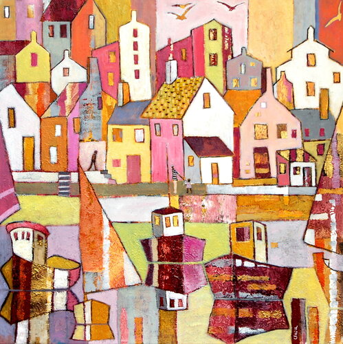 l'abri côtier van Claire Biette, Schilderij te koop op Singulart