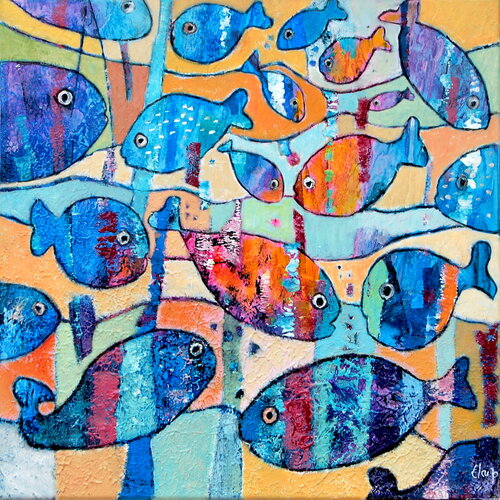 Farandole by Claire Biette, Painting for Sale on Singulart