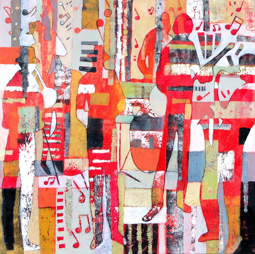 Jazz band van Claire Biette, Schilderij te koop op Singulart
