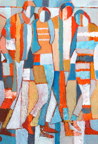 le temps des confidences van Claire Biette, Schilderij te koop op Singulart