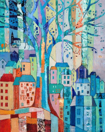 arbre de vie, la sérénité di Claire Biette, Pittura in vendita su Singulart