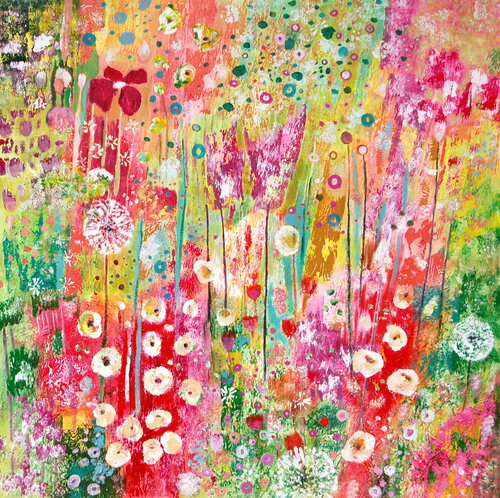 concert des couleurs d'avril by Claire Biette, Painting for Sale on Singulart